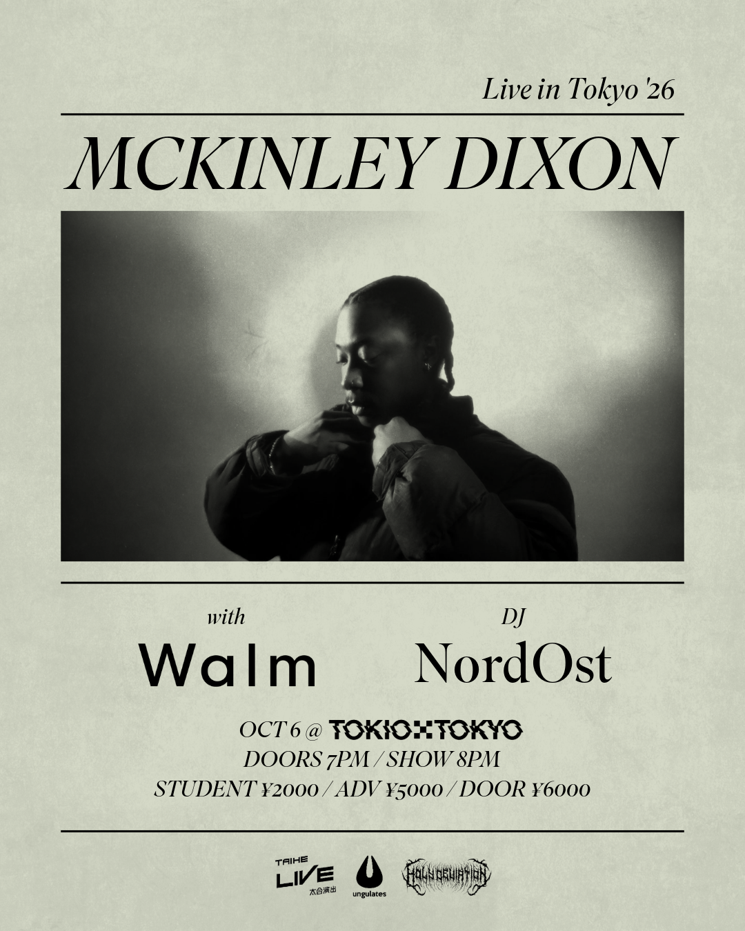 Ungulates presents“McKinley Dixon Live in Japan”